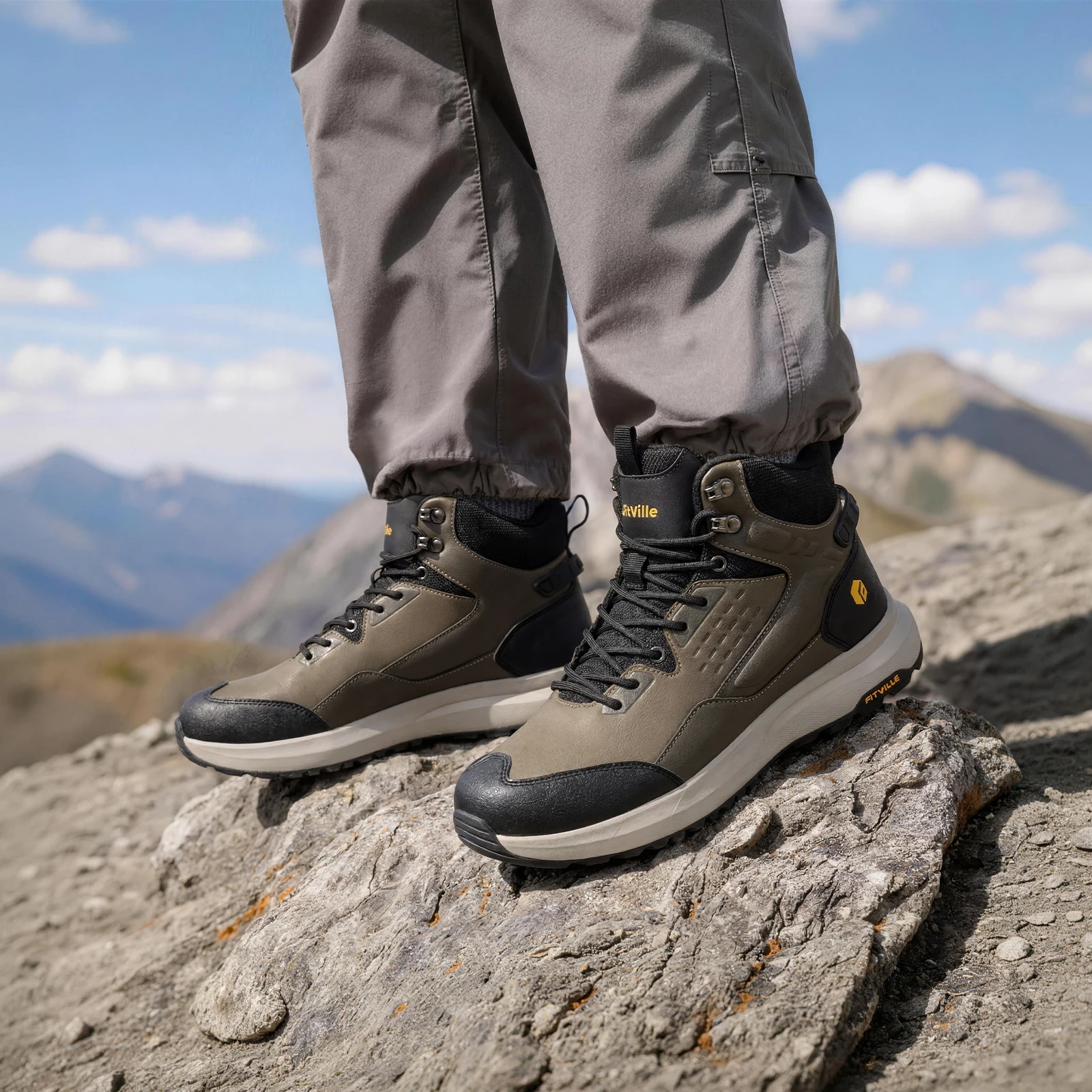 FitVille Outdoor Hiking Shoes Extra Wide Tactical Combat Military Boot High-top Trekking Shoes for Men Water Resistant Non-Slip
FitVille Outdoor Hiking Shoes Extra Wide Tactical Combat Military Boot High-top Trekking Shoes for Men Water Resistant Non-Slip