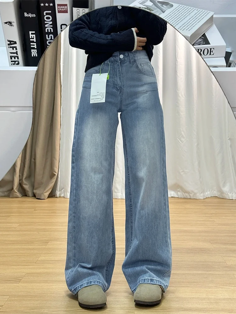 Retro High Waist Wide Leg Jeans Women's New 2026 Spring plus Size Loose Straight Cut Denim Pants Slimming Effect
Retro High Waist Wide Leg Jeans Women's New 2026 Spring plus Size Loose Straight Cut Denim Pants Slimming Effect