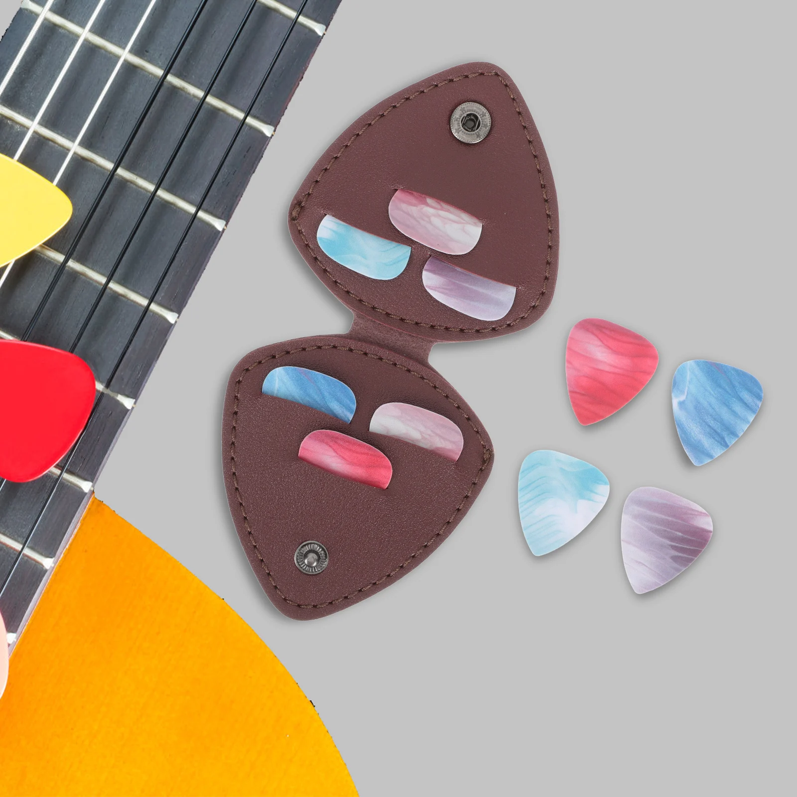 Pick Bag Guitar Holders Picks for Electric Acoustic Storage Container with Thumb
Pick Bag Guitar Holders Picks for Electric Acoustic Storage Container with Thumb