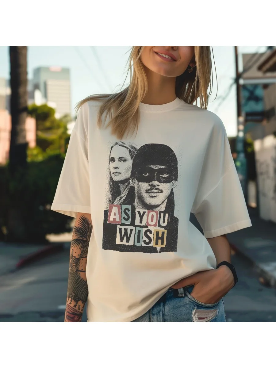 Princess Bride T-shirt: Punk Westerly "As You Wish" Pattern T-shirt Summer New Casual Unisex Casual Fashion Y2K T-shirt
Princess Bride T-shirt: Punk Westerly "As You Wish" Pattern T-shirt Summer New Casual Unisex Casual Fashion Y2K T-shirt
