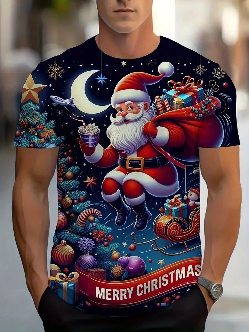 Мужская футболка PLUS с 3D рождественским принтом, свободная и повседневная, удобная, мягкая и дышащая, подходит для занятий спортом на открытом воздухе
Мужская футболка PLUS с 3D рождественским принтом, свободная и повседневная, удобная, мягкая и дышащая, подходит для занятий спортом на открытом воздухе