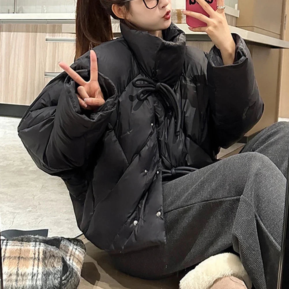 Autumn Winter Jacket Bow Warm Outwear Casual Wear Vacation Attire Solid Color Padded Jacket Suitable For Vacation
Autumn Winter Jacket Bow Warm Outwear Casual Wear Vacation Attire Solid Color Padded Jacket Suitable For Vacation