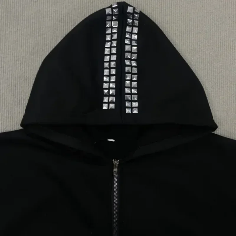 Fashion Punk Street Cross Hot stamping Foil Decoration Cardigan Zipper Hooded Sweatshirt Men's Women's Europe America Loose Tops
Fashion Punk Street Cross Hot stamping Foil Decoration Cardigan Zipper Hooded Sweatshirt Men's Women's Europe America Loose Tops