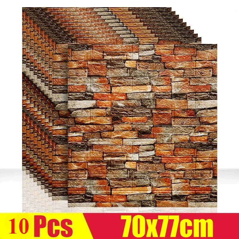 5/10pcs Foam 3D Wall Decor Sticker Waterproof Self-adhesive Brick Wallpaper DIY Living Room Wall Sticker Background for Office
5/10pcs Foam 3D Wall Decor Sticker Waterproof Self-adhesive Brick Wallpaper DIY Living Room Wall Sticker Background for Office