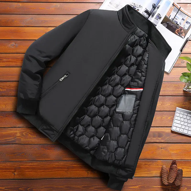 Autumn Winter Jackets for Men Fashion Cotton Padded Warm Thicken Bomber Stand Collar Coats Father Clothes 5XL E912
Autumn Winter Jackets for Men Fashion Cotton Padded Warm Thicken Bomber Stand Collar Coats Father Clothes 5XL E912