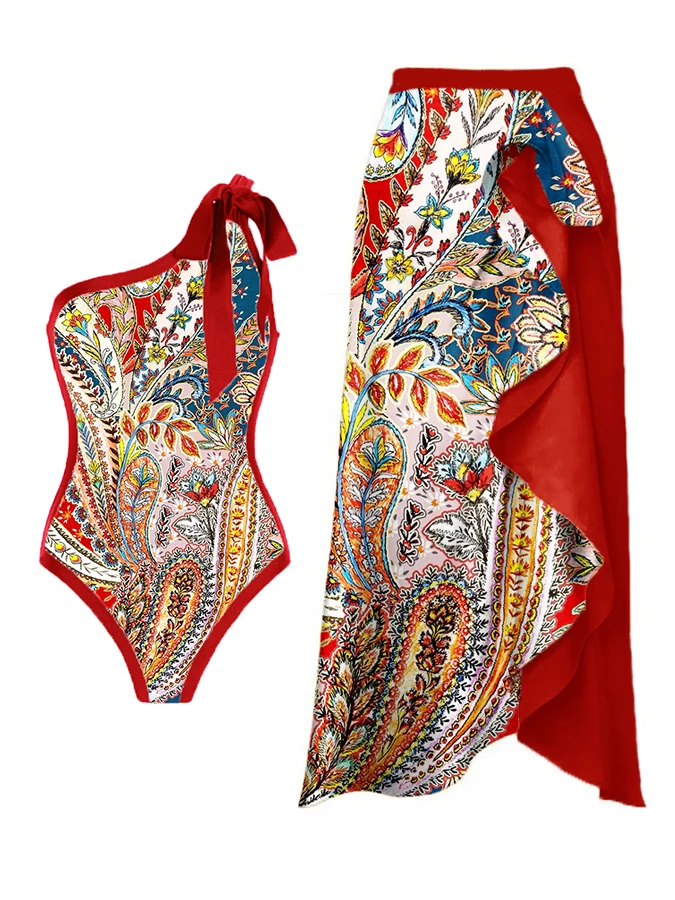 Vintage Print 2023 New Swimwear Summer Female 1 Piece Swimsuit and Skirt Bathing Suit Sexy Beach Wear Boho Clothes Monokini
Vintage Print 2023 New Swimwear Summer Female 1 Piece Swimsuit and Skirt Bathing Suit Sexy Beach Wear Boho Clothes Monokini
