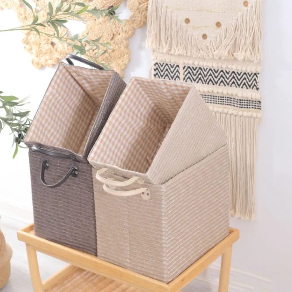 Home Organizer Foldable Woven Storage Basket Handmade with Handle Storage Box Creative Large Capacity Sorting Box Key
Home Organizer Foldable Woven Storage Basket Handmade with Handle Storage Box Creative Large Capacity Sorting Box Key