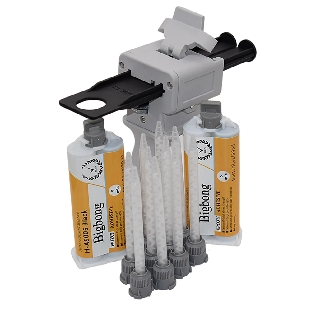 2pcs 50ml Black AB Glues 1:1 Epoxy Glue Adhesives with 10pcs 1:1 Static Mixing Nozzles and 50ml Glue Gun 1:1 Manual Caulking Gun
2pcs 50ml Black AB Glues 1:1 Epoxy Glue Adhesives with 10pcs 1:1 Static Mixing Nozzles and 50ml Glue Gun 1:1 Manual Caulking Gun