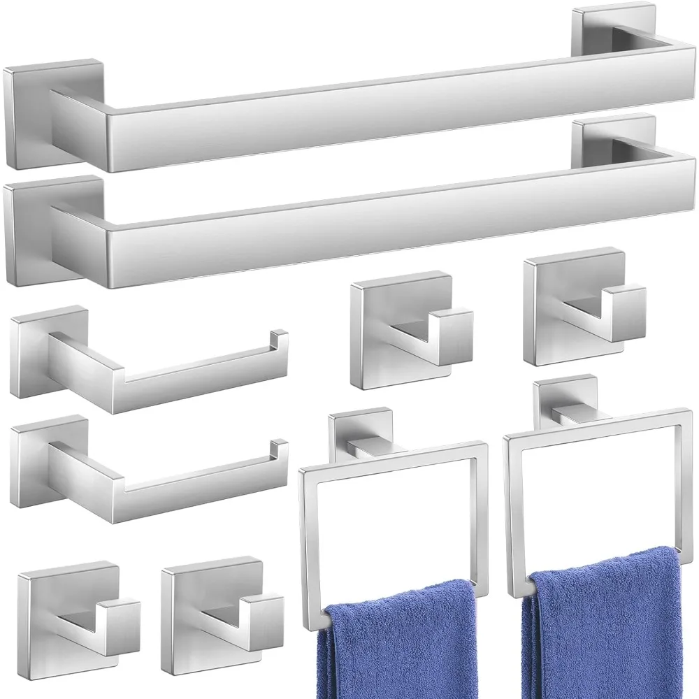 10 предметов аксессуаров для ванной комнаты, набор аксессуаров для ванной комнаты с матовым покрытием SUS304, никелевые вешалки для полотенец для ванной комнаты, нержавеющая сталь, настенные
10 предметов аксессуаров для ванной комнаты, набор аксессуаров для ванной комнаты с матовым покрытием SUS304, никелевые вешалки для полотенец для ванной комнаты, нержавеющая сталь, настенные