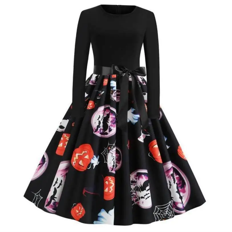 Elegant Halloween Cosplay Costume Pumpkin Dress Women's Mid-Waist A-Line Skirt Long Sleeve round Neck Citywalk Fancy Prop
Elegant Halloween Cosplay Costume Pumpkin Dress Women's Mid-Waist A-Line Skirt Long Sleeve round Neck Citywalk Fancy Prop