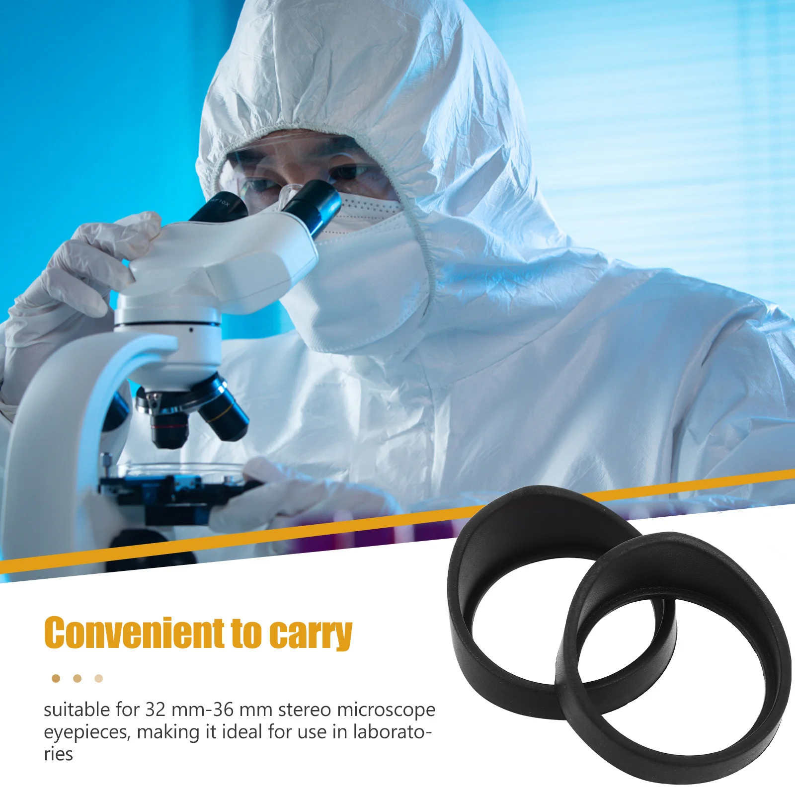 2Pcs Microscope Eyepiece Covers Protector for 32-35mm Stereo Microscope Eyepieces Eye Shields Comfortable Plastic Replacement 
2Pcs Microscope Eyepiece Covers Protector for 32-35mm Stereo Microscope Eyepieces Eye Shields Comfortable Plastic Replacement