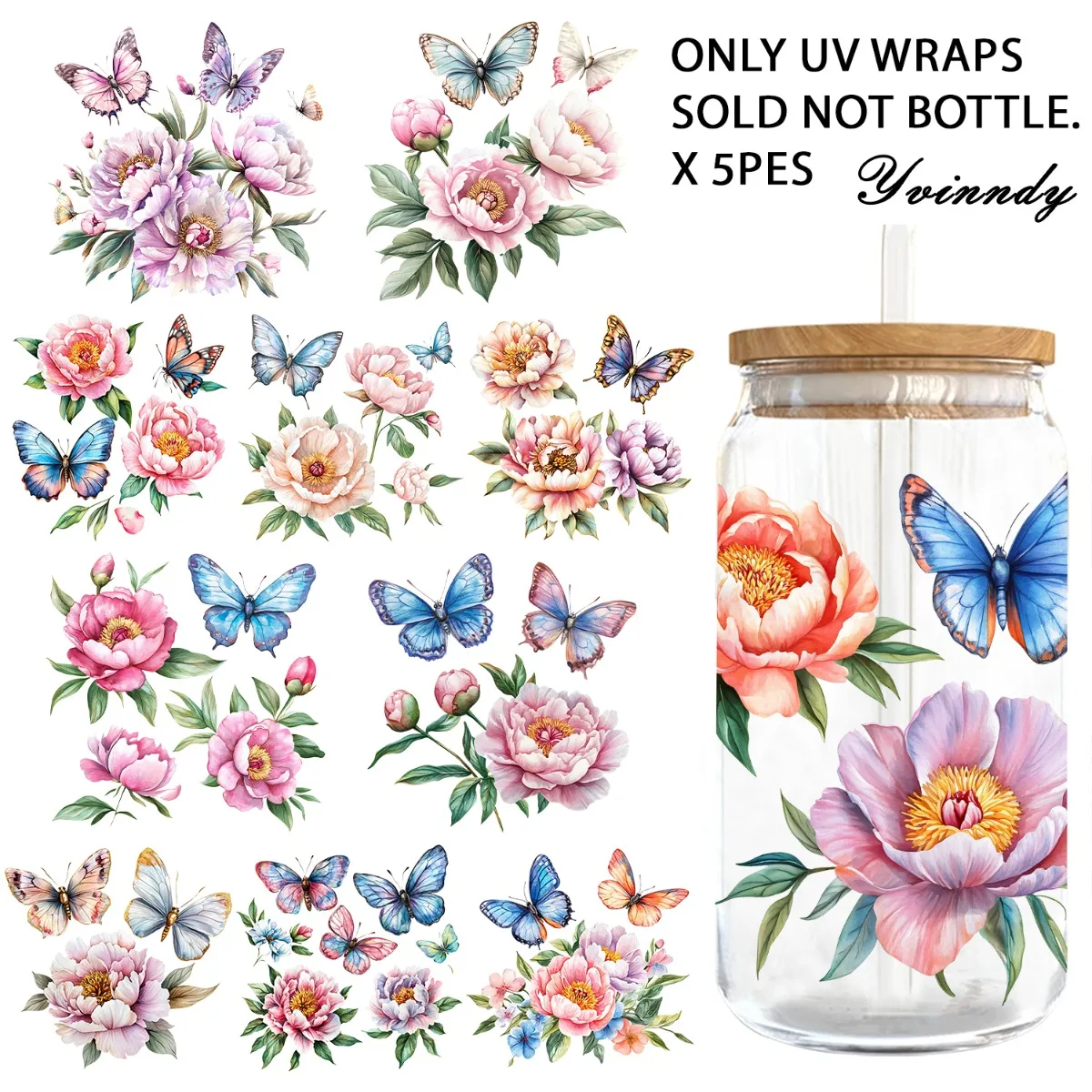 5PCS/Set Of 16OZ UV DTF DIY Transfer Paper - Butterflies In Love With Flowers UV DTF Waterproof Film(Excluding Water Cup)
5PCS/Set Of 16OZ UV DTF DIY Transfer Paper - Butterflies In Love With Flowers UV DTF Waterproof Film(Excluding Water Cup)