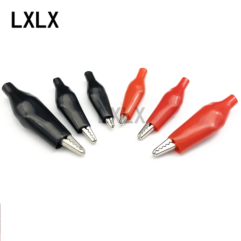 50pcs metal alligator clips G98 electrical clips test probes power clips sheath clips 28 35mm 45mm black red with plastic sleeve
50pcs metal alligator clips G98 electrical clips test probes power clips sheath clips 28 35mm 45mm black red with plastic sleeve