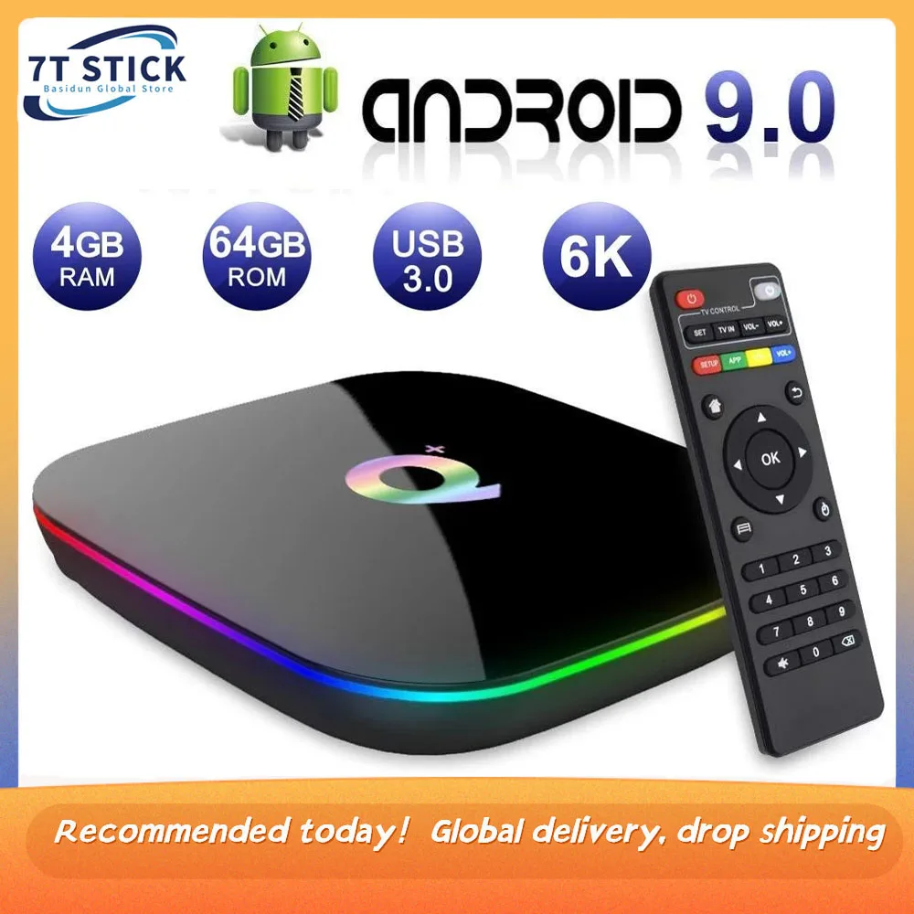 ТВ-приставка Q Plus, Android 9,0, 4 ядра, 4 + 32/64 ГБ, USB3.0, 6K, 2,4 ГГц, Wi-Fi
ТВ-приставка Q Plus, Android 9,0, 4 ядра, 4 + 32/64 ГБ, USB3.0, 6K, 2,4 ГГц, Wi-Fi