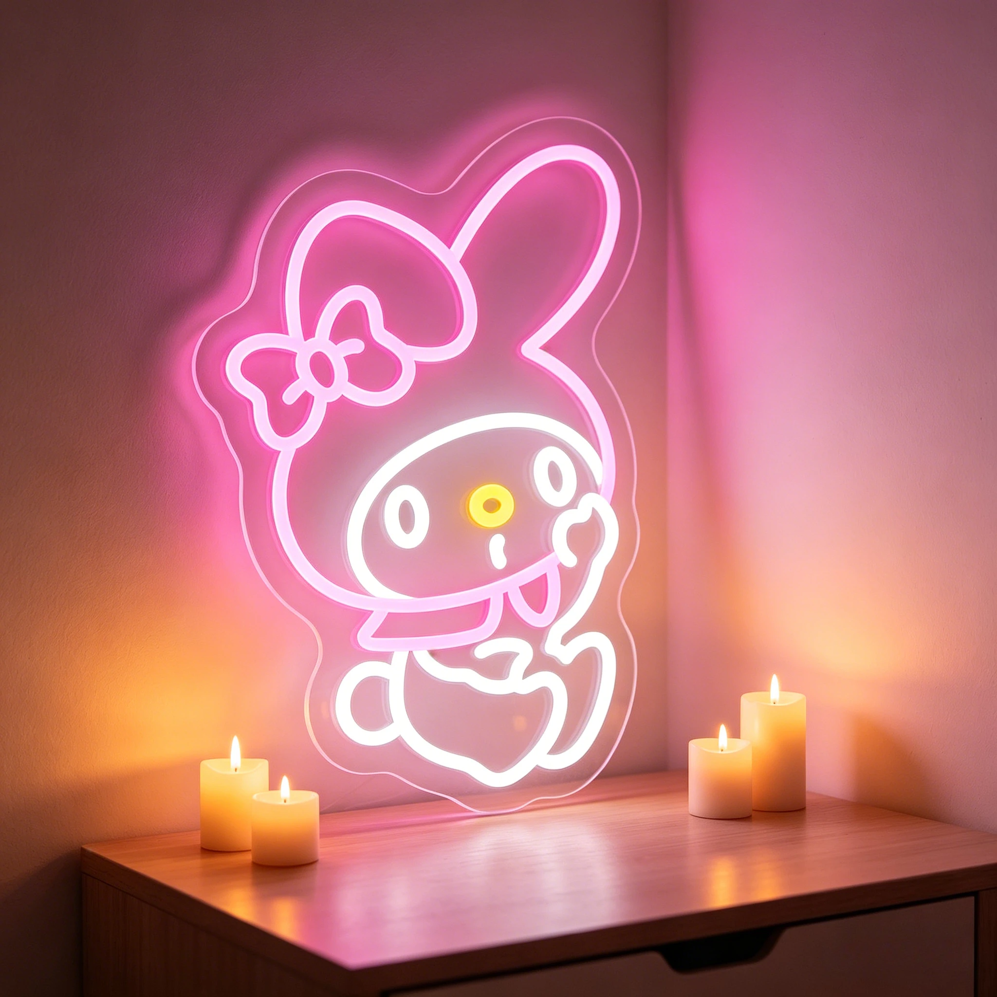 My Melody Neon Sign LED Wall Art Lighting Bunny Wearing Bow Tie Girls Bedroom Decor Playroom Aesthetic Mood Night Light Gift
My Melody Neon Sign LED Wall Art Lighting Bunny Wearing Bow Tie Girls Bedroom Decor Playroom Aesthetic Mood Night Light Gift