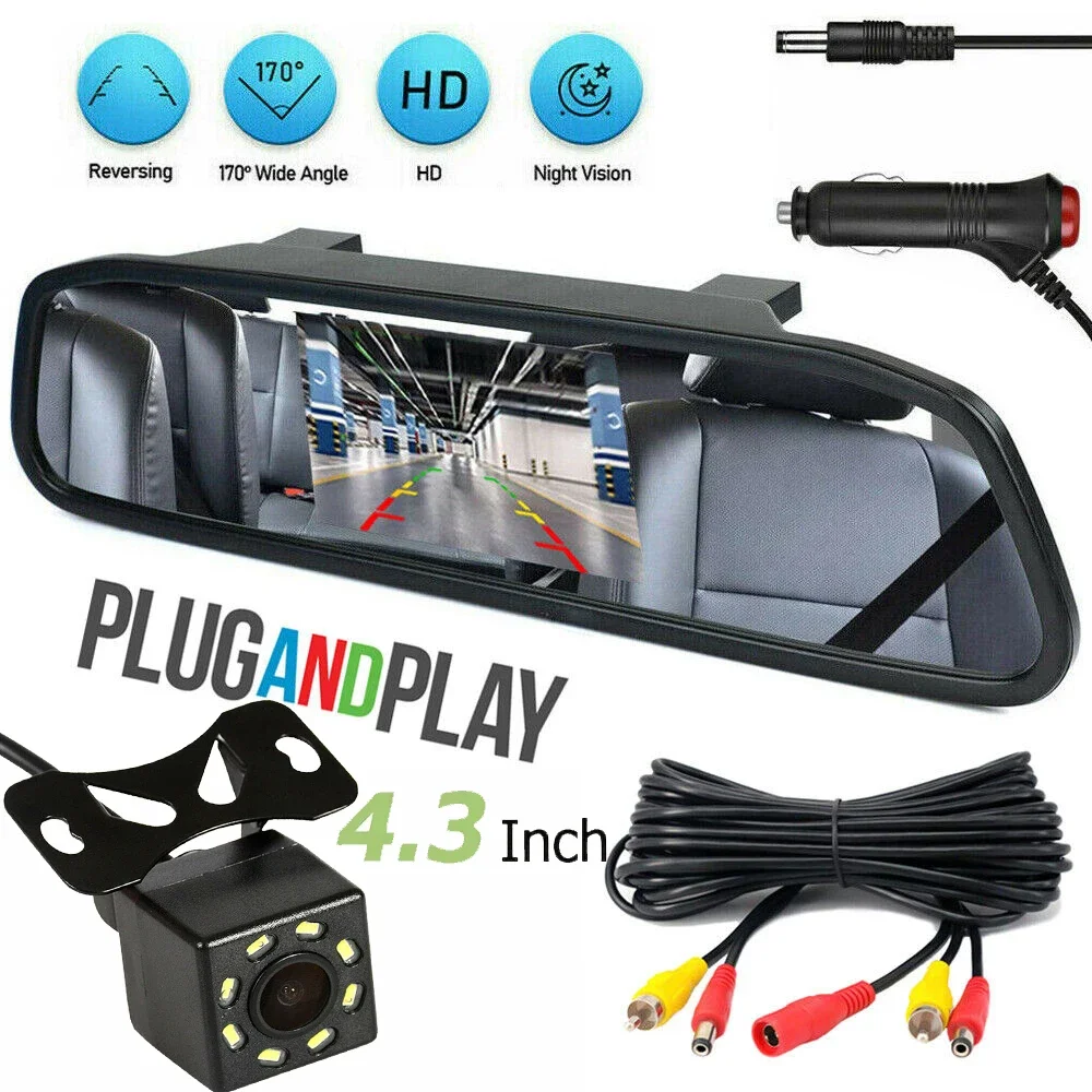 Car Rear view Camera with Mirror Monitor for Vehicle Parking Rearview Mirror Camera 4.3 Inch Screen Hd Reversing Camera
Car Rear view Camera with Mirror Monitor for Vehicle Parking Rearview Mirror Camera 4.3 Inch Screen Hd Reversing Camera
