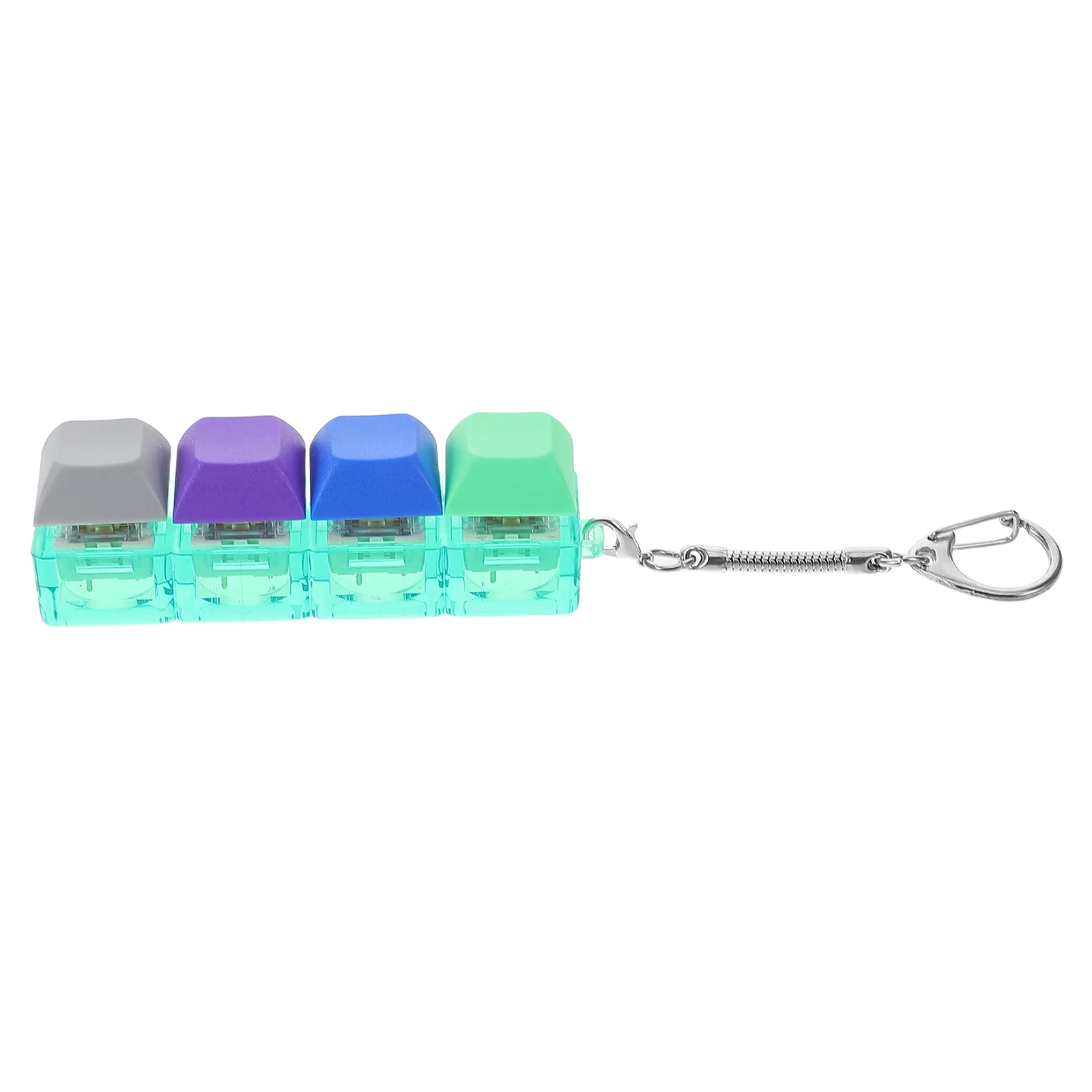Mechanical Key Toy 4 Hole Key Chain Transparent Cap Crisp Sound Click Keyboard Button Fun Portable Game Cool
Mechanical Key Toy 4 Hole Key Chain Transparent Cap Crisp Sound Click Keyboard Button Fun Portable Game Cool