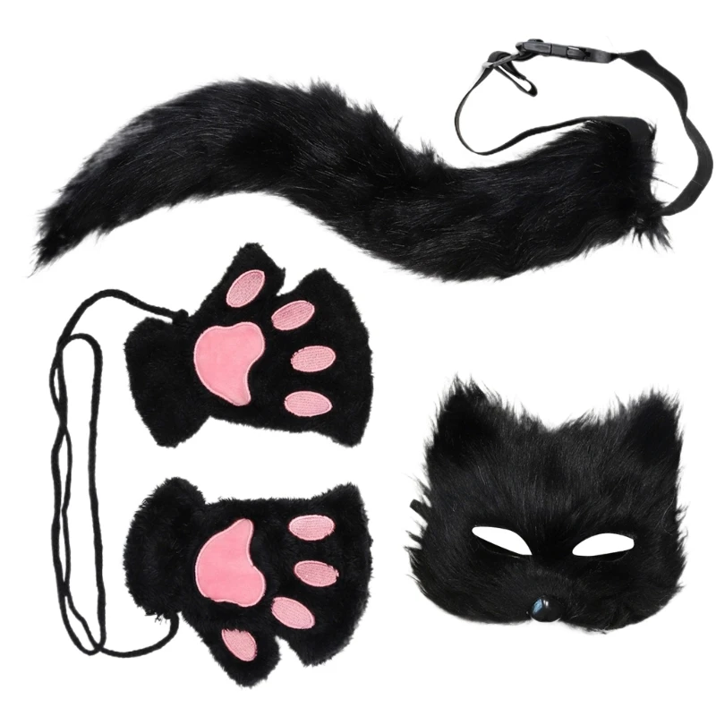 Foxes Tail Furry Gloves Animal Face Cover Set Foxes Dress Up Set for Halloween DXAA
Foxes Tail Furry Gloves Animal Face Cover Set Foxes Dress Up Set for Halloween DXAA