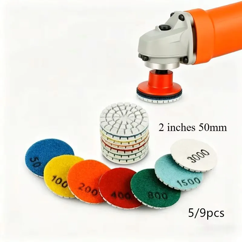 2-inch 50mm diamond grinding pad suitable for wet grinding of granite marble stone quartz stone etc M10/M14 5pcs/9pcs
2-inch 50mm diamond grinding pad suitable for wet grinding of granite marble stone quartz stone etc M10/M14 5pcs/9pcs