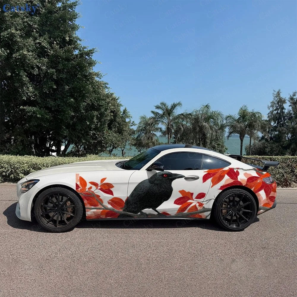 2pcs Crow in Maple Forest Car Side Wraps, Self-Adhesive PVC Waterproof & Scratch-Resistant Stickers, Car Accessory Gift
2pcs Crow in Maple Forest Car Side Wraps, Self-Adhesive PVC Waterproof & Scratch-Resistant Stickers, Car Accessory Gift