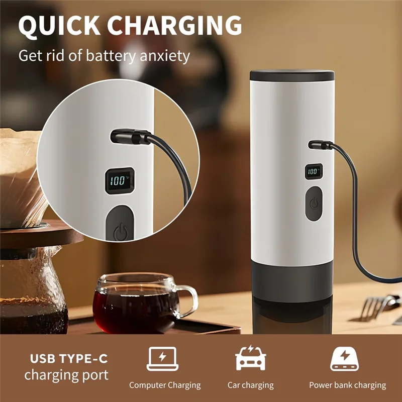Best-Wireless Electric Portable Espresso Coffee Machine For Car & Home Camping Coffee Maker Capsule Powder Travel
Best-Wireless Electric Portable Espresso Coffee Machine For Car & Home Camping Coffee Maker Capsule Powder Travel