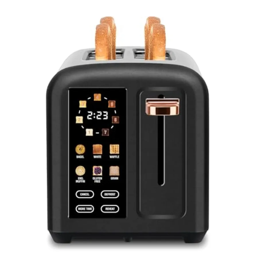 Тостер на 2 тоста с сенсорным экраном, 1350 Вт, цвет темный шоколад, 7 уровней обжарки, 6 видов хлеба, широкие слоты 1,5 дюйма, съемный поддон для крошек, быстрая обжарка
Тостер на 2 тоста с сенсорным экраном, 1350 Вт, цвет темный шоколад, 7 уровней обжарки, 6 видов хлеба, широкие слоты 1,5 дюйма, съемный поддон для крошек, быстрая обжарка