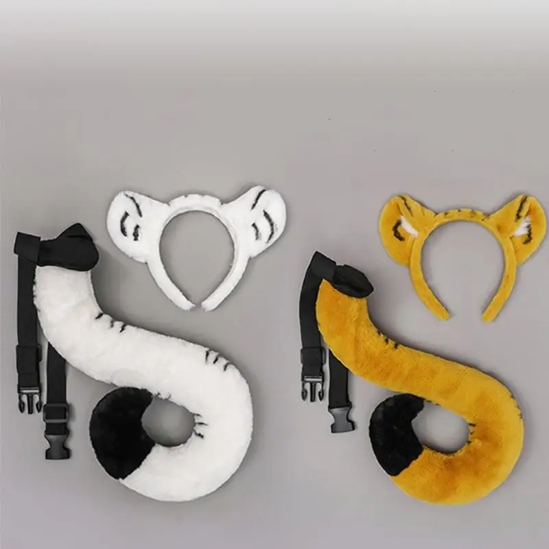 39BD Tigers Costume Set Tigers Ears Headband Tail Gloves Animal Fancy Costume Accessories for Halloween Cosplay Props
39BD Tigers Costume Set Tigers Ears Headband Tail Gloves Animal Fancy Costume Accessories for Halloween Cosplay Props