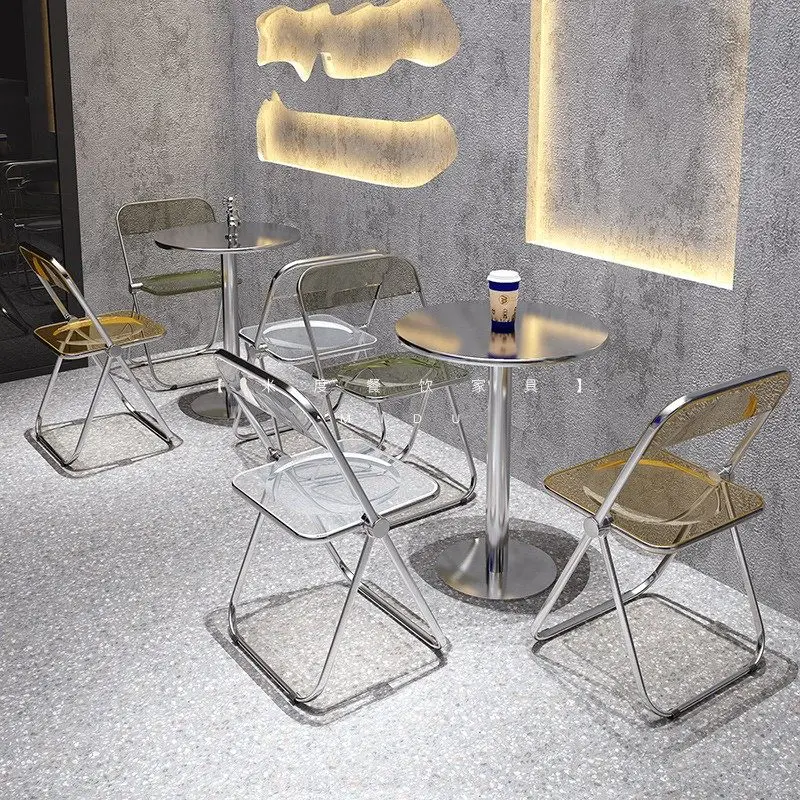Internet celebrity milk tea dessert shop stainless steel table and chair combination industrial style simple snack bar casual ac
Internet celebrity milk tea dessert shop stainless steel table and chair combination industrial style simple snack bar casual ac