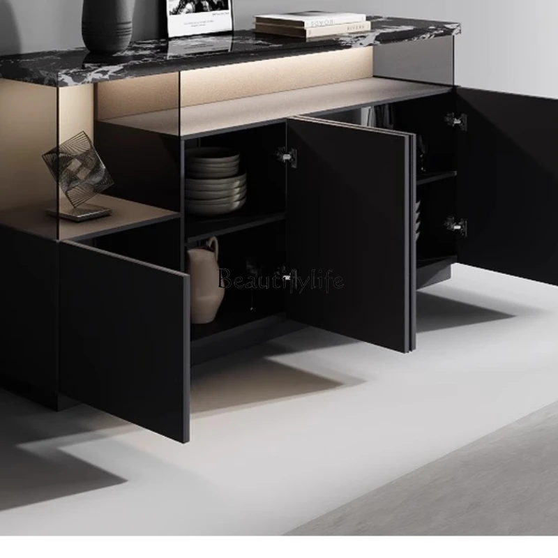 Italian minimalist rock slab dining side cabinet light luxury high-end living room wall locker
Italian minimalist rock slab dining side cabinet light luxury high-end living room wall locker