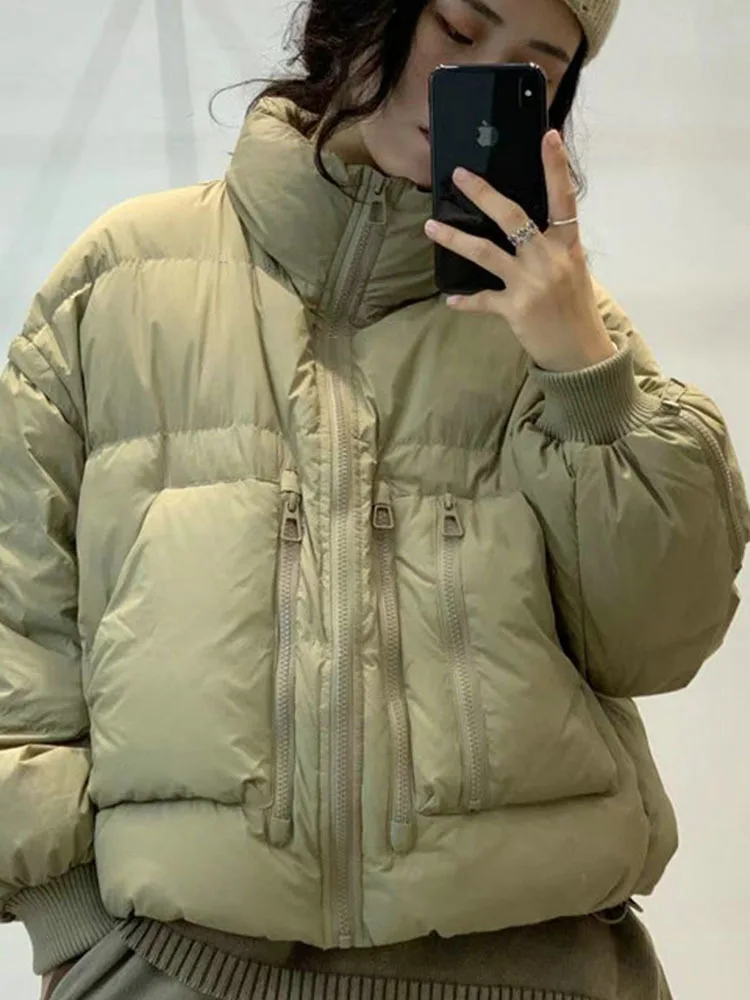 Stand Collar Women's Down jacket Short 2023 New Fashion Winter Bread Coat Female White Duck Down Casual Wild Women's Clothing
Stand Collar Women's Down jacket Short 2023 New Fashion Winter Bread Coat Female White Duck Down Casual Wild Women's Clothing