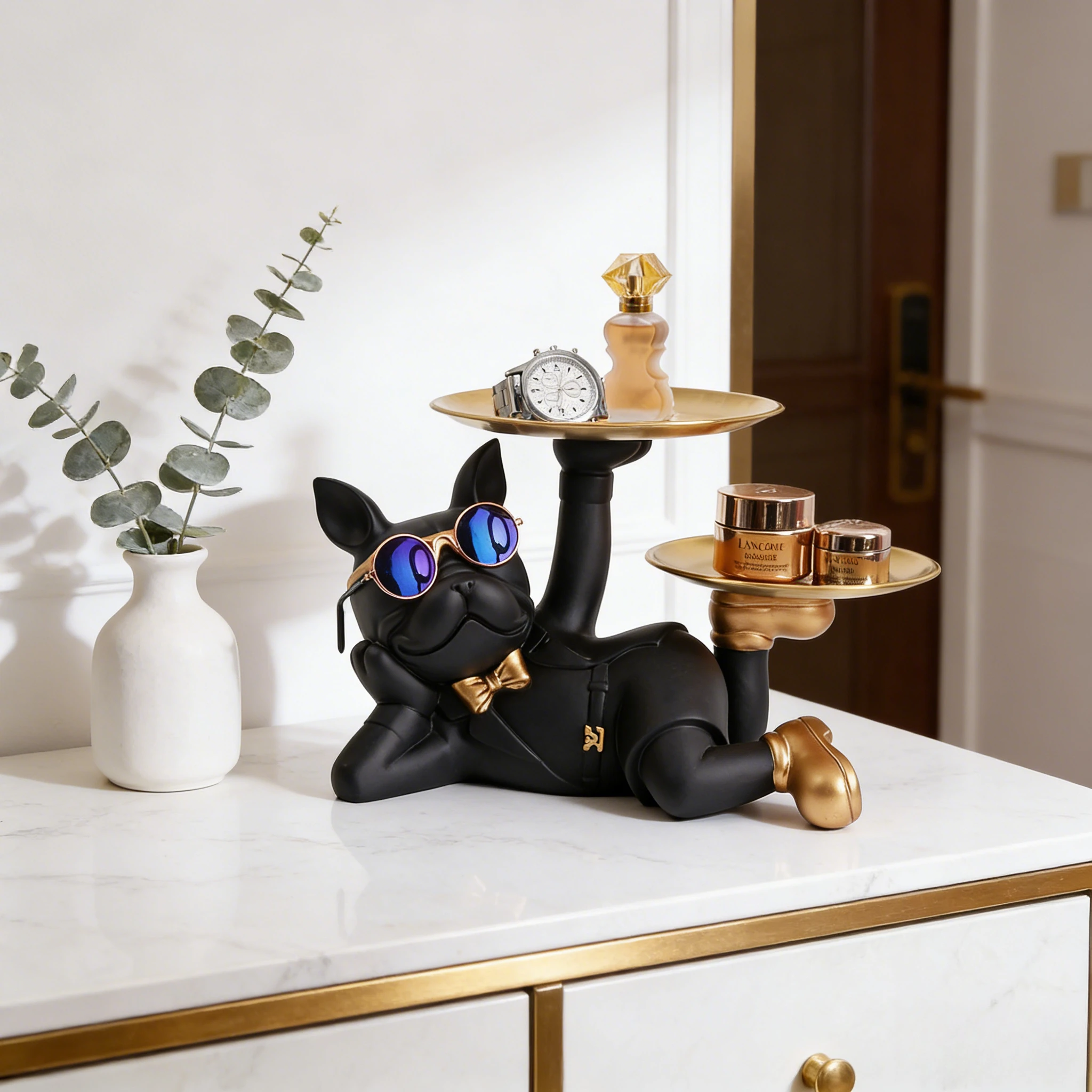 Bulldog Resin Sculpture with Storage Trays Perfect Housewarming Gift Multifunctional Decor for Home Office Entryway Tabletop
Bulldog Resin Sculpture with Storage Trays Perfect Housewarming Gift Multifunctional Decor for Home Office Entryway Tabletop