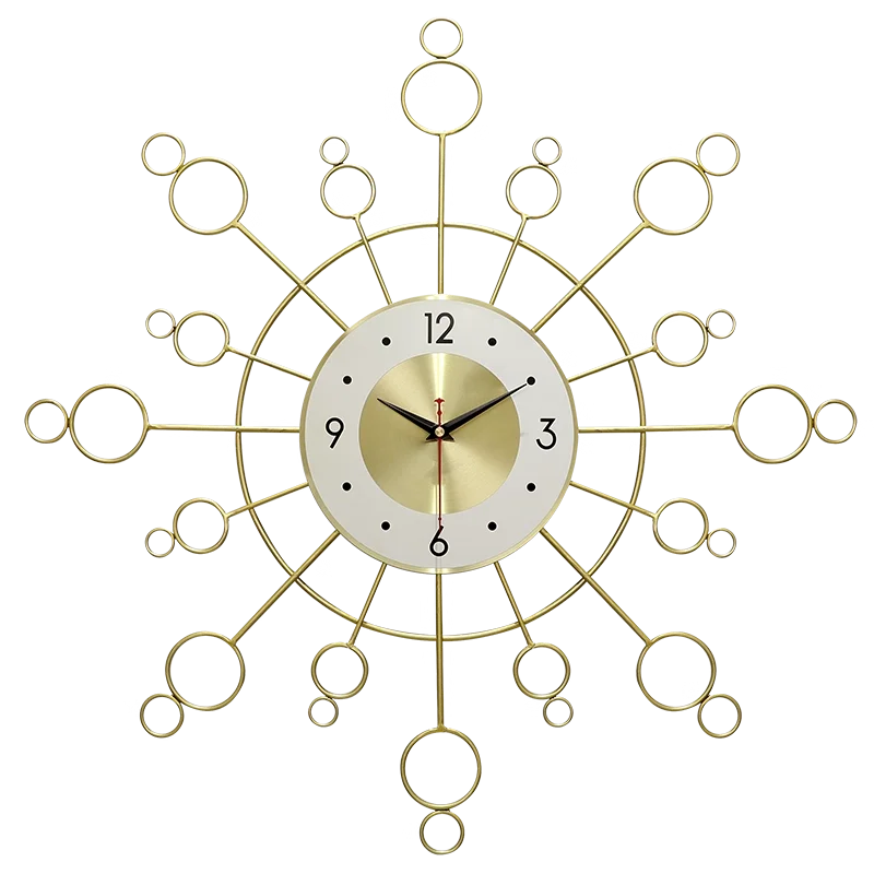 Modern simple metal wall clock living room home decoration creative clock light luxury silent
Modern simple metal wall clock living room home decoration creative clock light luxury silent
