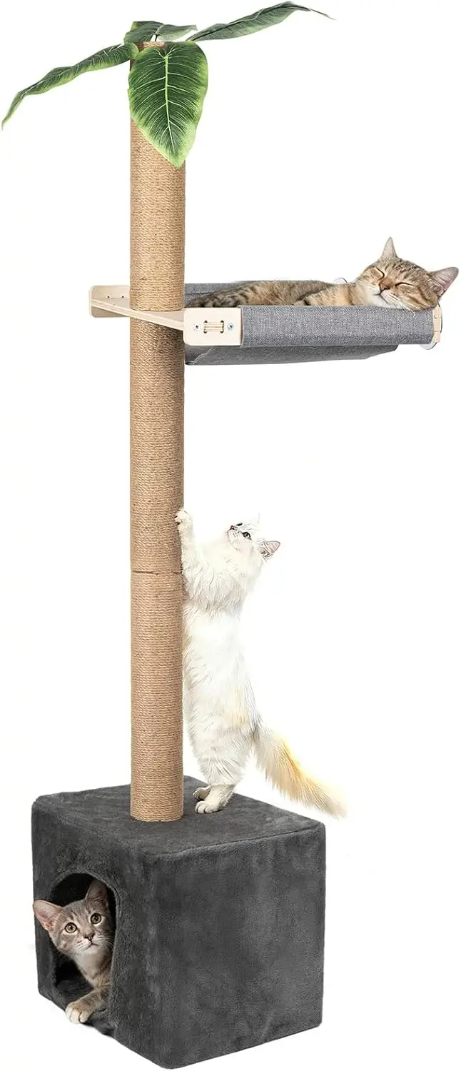Cat Window Perch with Tall Scratching Post, 58' Cats Window Hammock with Cat Condo, Multi-Level Cats Scratching Post for
Cat Window Perch with Tall Scratching Post, 58' Cats Window Hammock with Cat Condo, Multi-Level Cats Scratching Post for