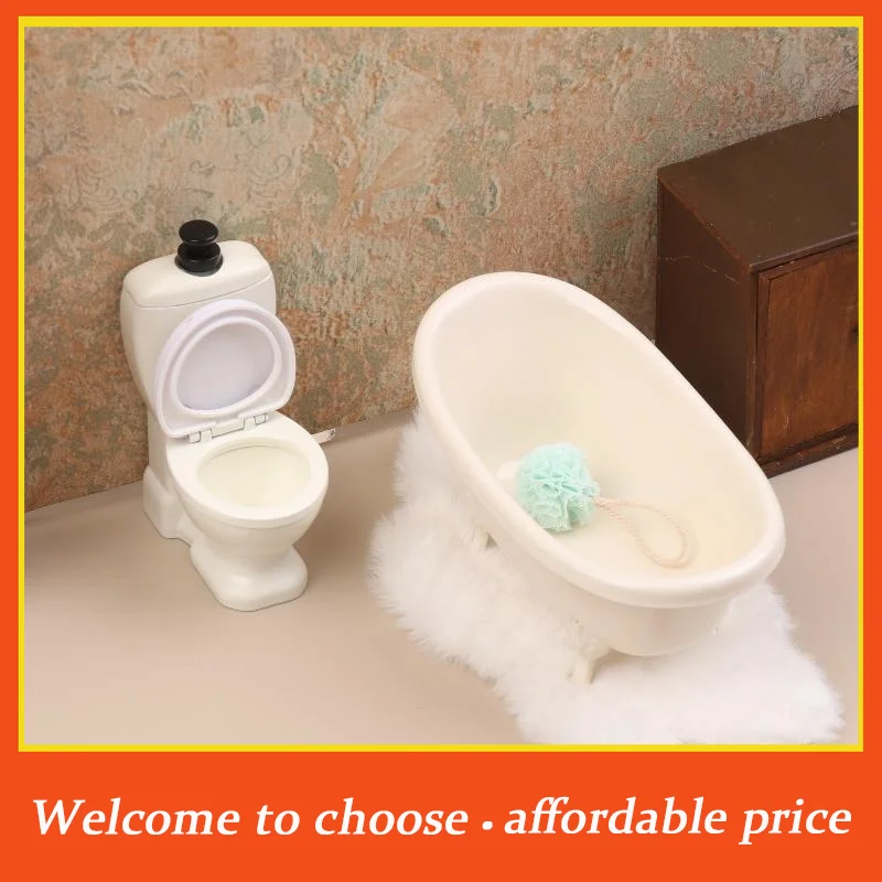 1/12 Dollhouse Simulation Bathtub Toilet Wash Basin Cabinet Model Dollhouse Bathroom Furniture Decoration Doll House Accessories
1/12 Dollhouse Simulation Bathtub Toilet Wash Basin Cabinet Model Dollhouse Bathroom Furniture Decoration Doll House Accessories