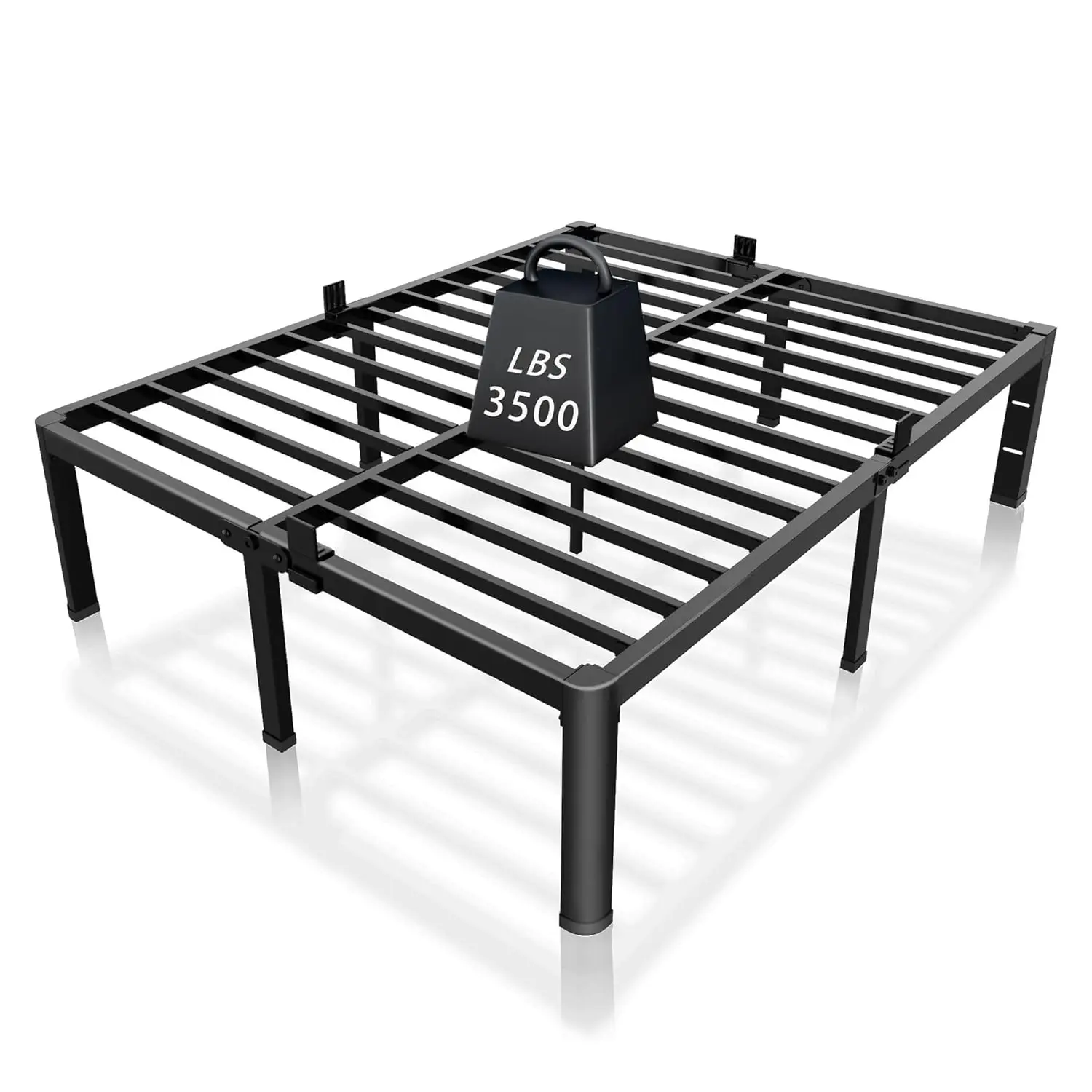 14 inch Metal Queen Bed Frame with Rounded Corner and Headboard Hole Mattress Retainers 3500LBS Heavy Duty Steel, Customized
14 inch Metal Queen Bed Frame with Rounded Corner and Headboard Hole Mattress Retainers 3500LBS Heavy Duty Steel, Customized