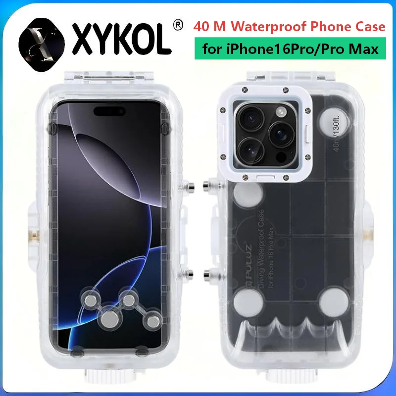 PULUZ 40m/130ft Waterproof Diving Case For iPhone 16 Pro Max Underwater Housing Cover
PULUZ 40m/130ft Waterproof Diving Case For iPhone 16 Pro Max Underwater Housing Cover
