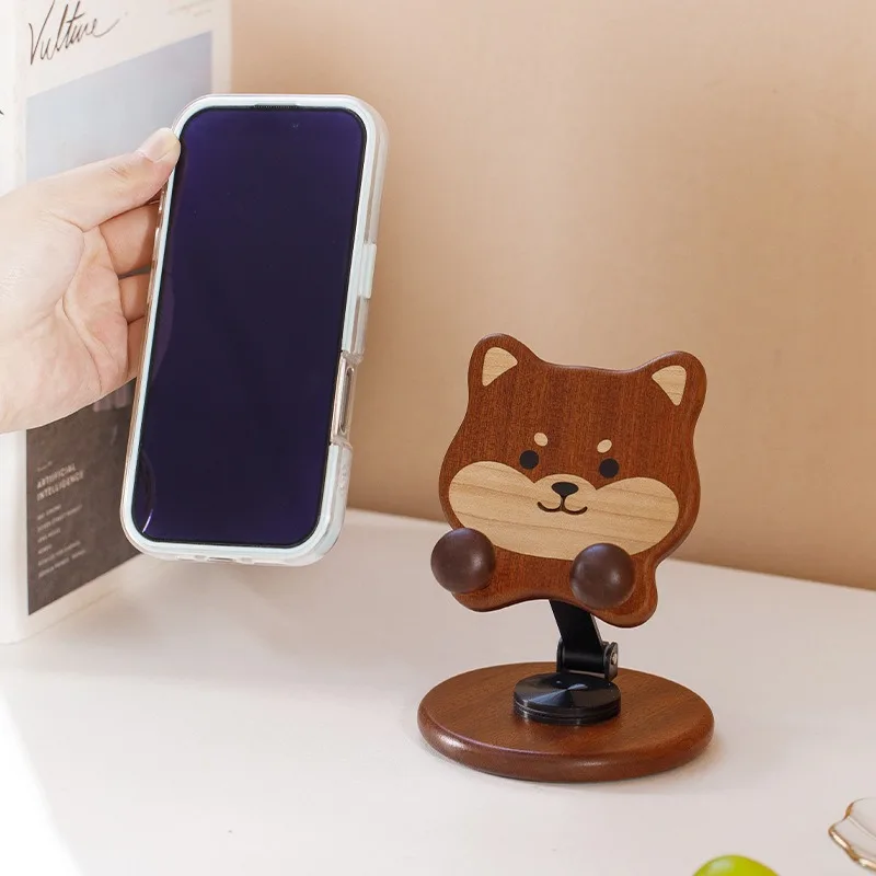 Wooden Shiba Inu Phone Stand Rotatable and Adjustable Desktop Tablet Stand Creative and Cute Decorative Item Phone Holder
Wooden Shiba Inu Phone Stand Rotatable and Adjustable Desktop Tablet Stand Creative and Cute Decorative Item Phone Holder