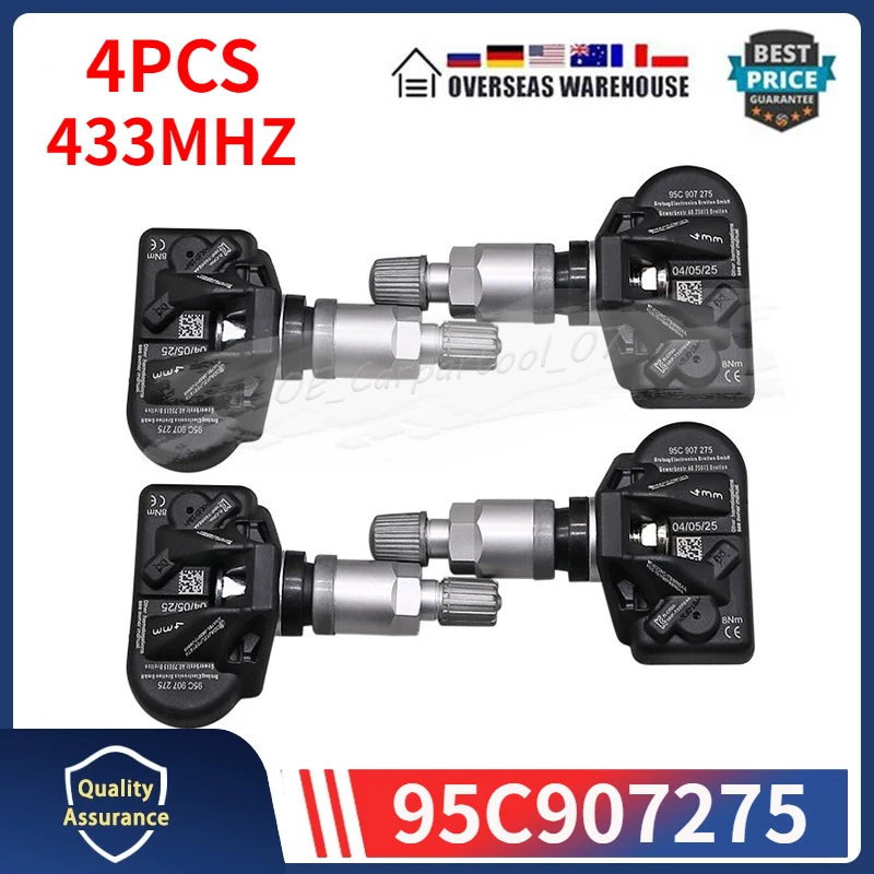 95C907275 TPMS 433MHZ For 2024-2029 Audi A6 e-tron Volkswagen Passat 2023-2025 Porsche Cayenne Macan Tire Pressure Sensor 4PCS
95C907275 TPMS 433MHZ For 2024-2029 Audi A6 e-tron Volkswagen Passat 2023-2025 Porsche Cayenne Macan Tire Pressure Sensor 4PCS
