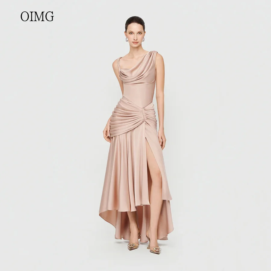 OIMG Graceful Spaghetti Strap A Line Prom Gowns Backless Party Gown Side Slit Floor Length Evening Dress Customized
OIMG Graceful Spaghetti Strap A Line Prom Gowns Backless Party Gown Side Slit Floor Length Evening Dress Customized