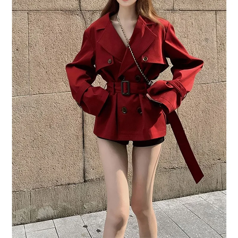 Spring and Autumn 2026 New Versatile Double-breasted Long-sleeved Loose and Thin Suit Collar Medium and Long Trench Coat Women
Spring and Autumn 2026 New Versatile Double-breasted Long-sleeved Loose and Thin Suit Collar Medium and Long Trench Coat Women