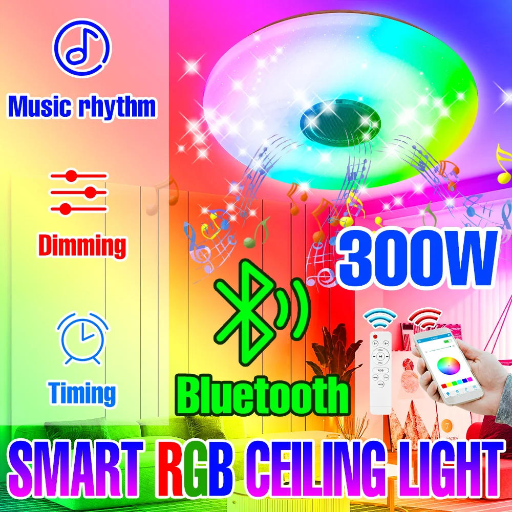 Умный потолочный светильник RGB 100 Вт, AC100-240V, Bluetooth, светодиодное подключение, управление через приложение, диммируемый, с динамиком, для музыкальных фестивалей
Умный потолочный светильник RGB 100 Вт, AC100-240V, Bluetooth, светодиодное подключение, управление через приложение, диммируемый, с динамиком, для музыкальных фестивалей