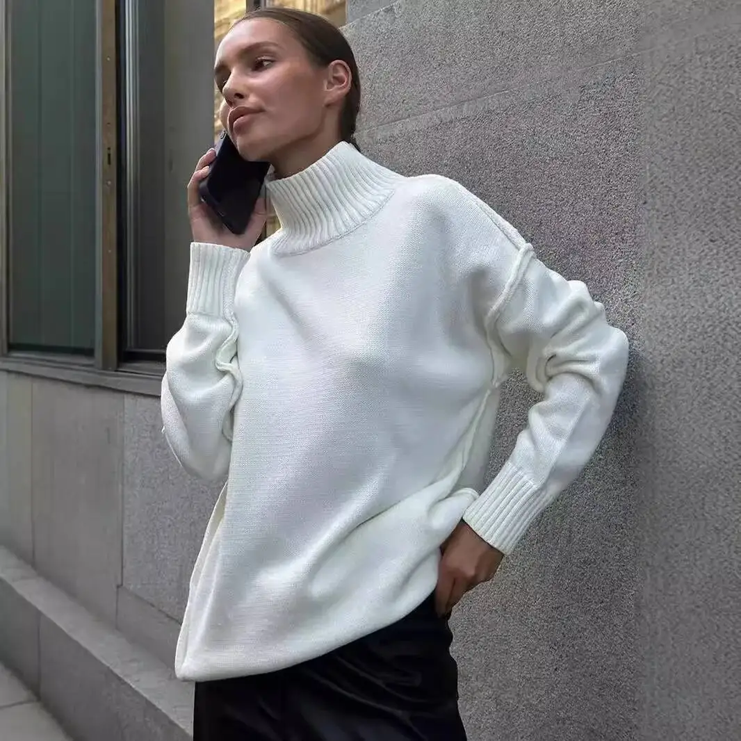 Women's Turtleneck Sweater 2025 Autumn Winter New Casual Loose Lazy Thickened Knit Pullover Top
Women's Turtleneck Sweater 2025 Autumn Winter New Casual Loose Lazy Thickened Knit Pullover Top