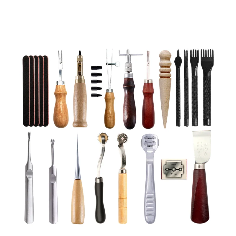 DIY professional leather tool set, craft leather manual sewing and repairing tool kit, punching and carving work groove tool
DIY professional leather tool set, craft leather manual sewing and repairing tool kit, punching and carving work groove tool