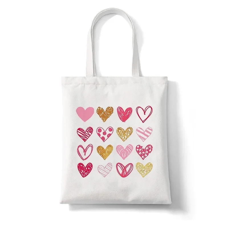 Coquette Love Heart Print Women's Handbags Fashion Girls Chic Love Themed Valentine's Day Gift Canvas Tote Bag
Coquette Love Heart Print Women's Handbags Fashion Girls Chic Love Themed Valentine's Day Gift Canvas Tote Bag