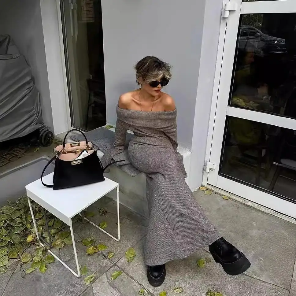 Long Sle One Ne Sweater Dr with Waist Bag Bal Design Thiened Polyester Fiber Women's Faion Autumn Dr
Long Sle One Ne Sweater Dr with Waist Bag Bal Design Thiened Polyester Fiber Women's Faion Autumn Dr