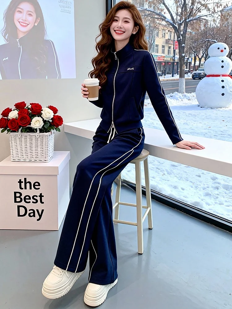 Elegant Casual Sportswear Set Women's Spring 2026 American Trendy Brand Open Cardigan Top Wide Leg Pants Two Piece Set
Elegant Casual Sportswear Set Women's Spring 2026 American Trendy Brand Open Cardigan Top Wide Leg Pants Two Piece Set