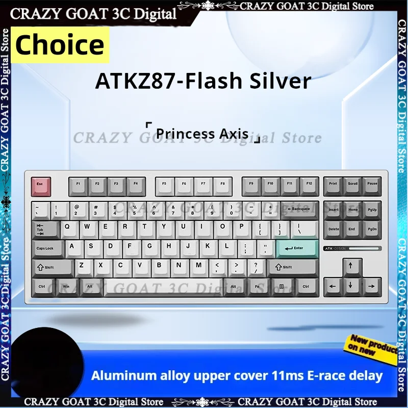 ATK Z87 Pro Wireless Esports Mechanical Keyboard Low Delay Half Aluminum Hot Plug Electronic Sports Game Keyboard Rgb Game,White
ATK Z87 Pro Wireless Esports Mechanical Keyboard Low Delay Half Aluminum Hot Plug Electronic Sports Game Keyboard Rgb Game,White