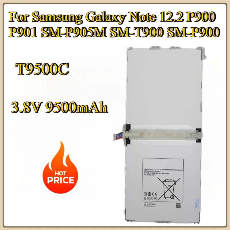 Новый аккумулятор для планшета 9500 мАч T9500C для Samsung Galaxy Note 12,2 P900 P901 SM-P905M SM-T900 SM-P900, внутренняя батарея
Новый аккумулятор для планшета 9500 мАч T9500C для Samsung Galaxy Note 12,2 P900 P901 SM-P905M SM-T900 SM-P900, внутренняя батарея