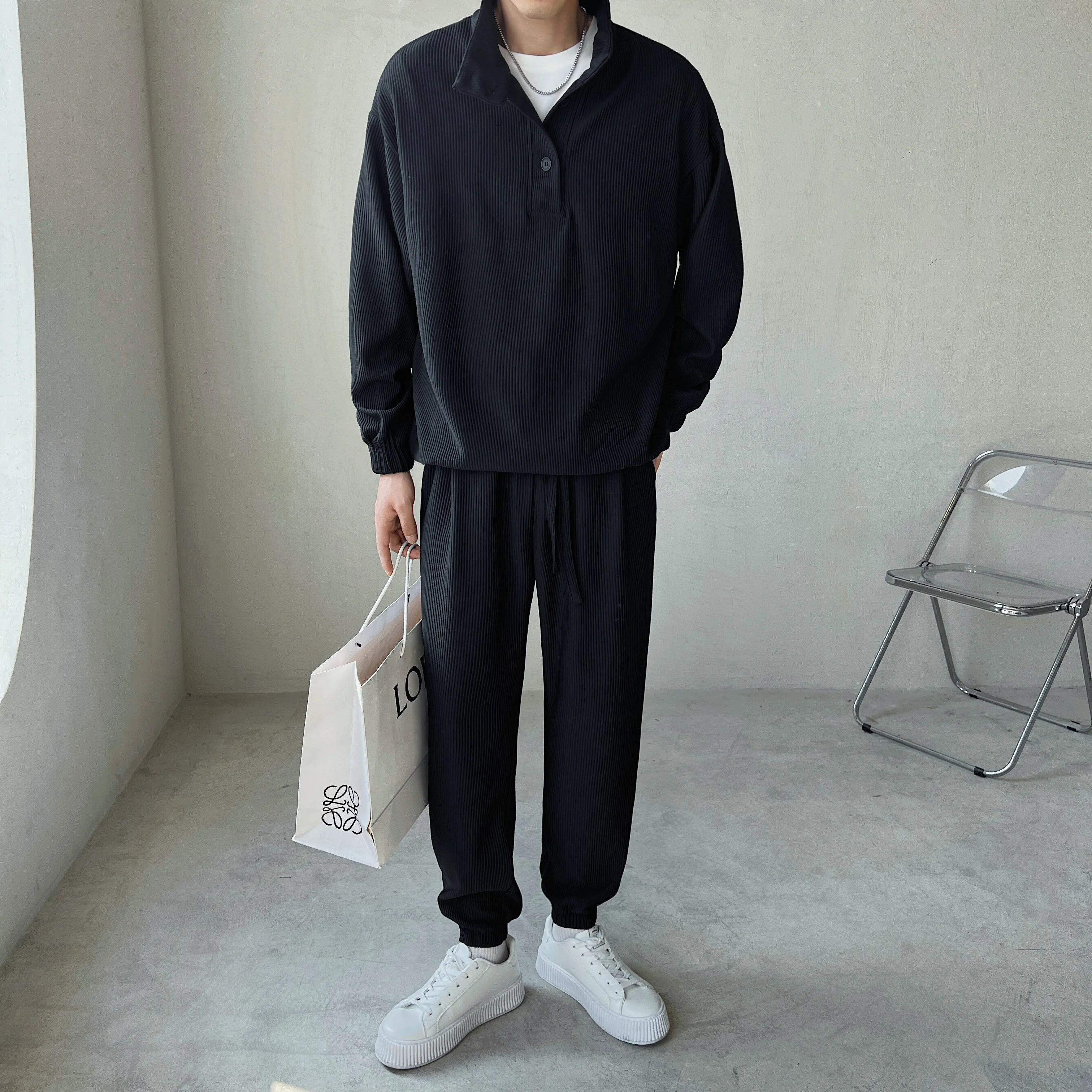 Autumn Minimalist Stand Collar Casual Suit Men Sweatshirt Pants Two-piece Set Sports Running Set Social Streetwear Men Clothing
Autumn Minimalist Stand Collar Casual Suit Men Sweatshirt Pants Two-piece Set Sports Running Set Social Streetwear Men Clothing