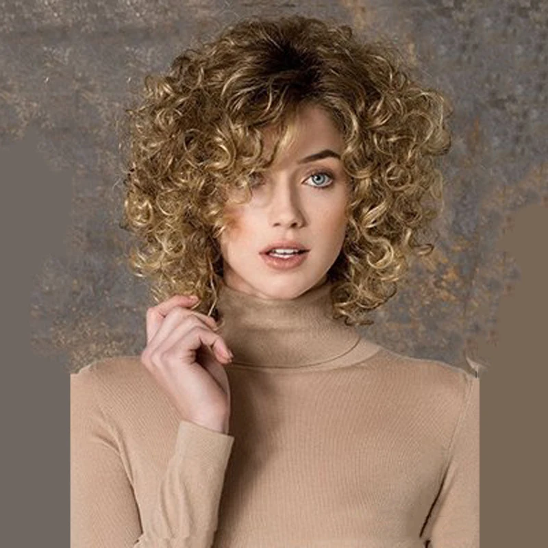 European and American high-temperature synthetic fluffy short curly hair wig 8260-A
European and American high-temperature synthetic fluffy short curly hair wig 8260-A